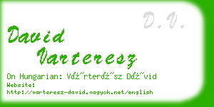 david varteresz business card